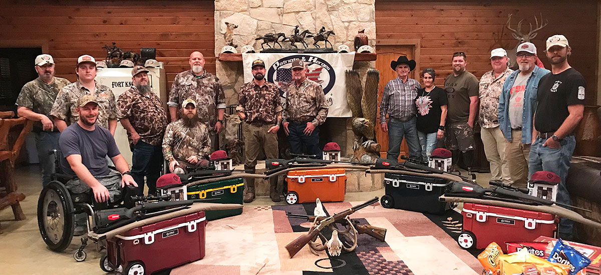 hosts and veterans with guns and gear